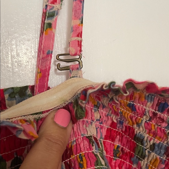 Natural Life Colorful Floral Smocked Dress Convertible Skirt, 100% Cotton Large - Picture 3 of 5